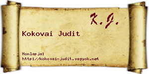 Kokovai Judit névjegykártya